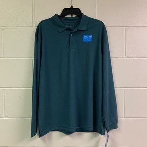 NWT Haggar Blue Long Sleeve Collared Shirt